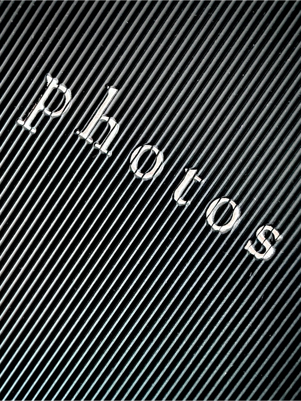 Holson  Photo Album black textured vinyl w labels up to 4x6" new